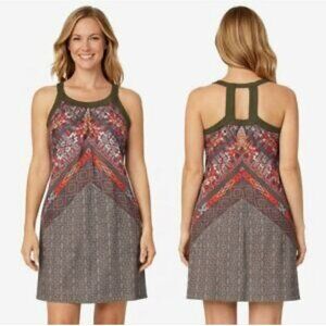 PrAna Cantine Dress Cargo Marrakesh Built-In Bra Large NWT